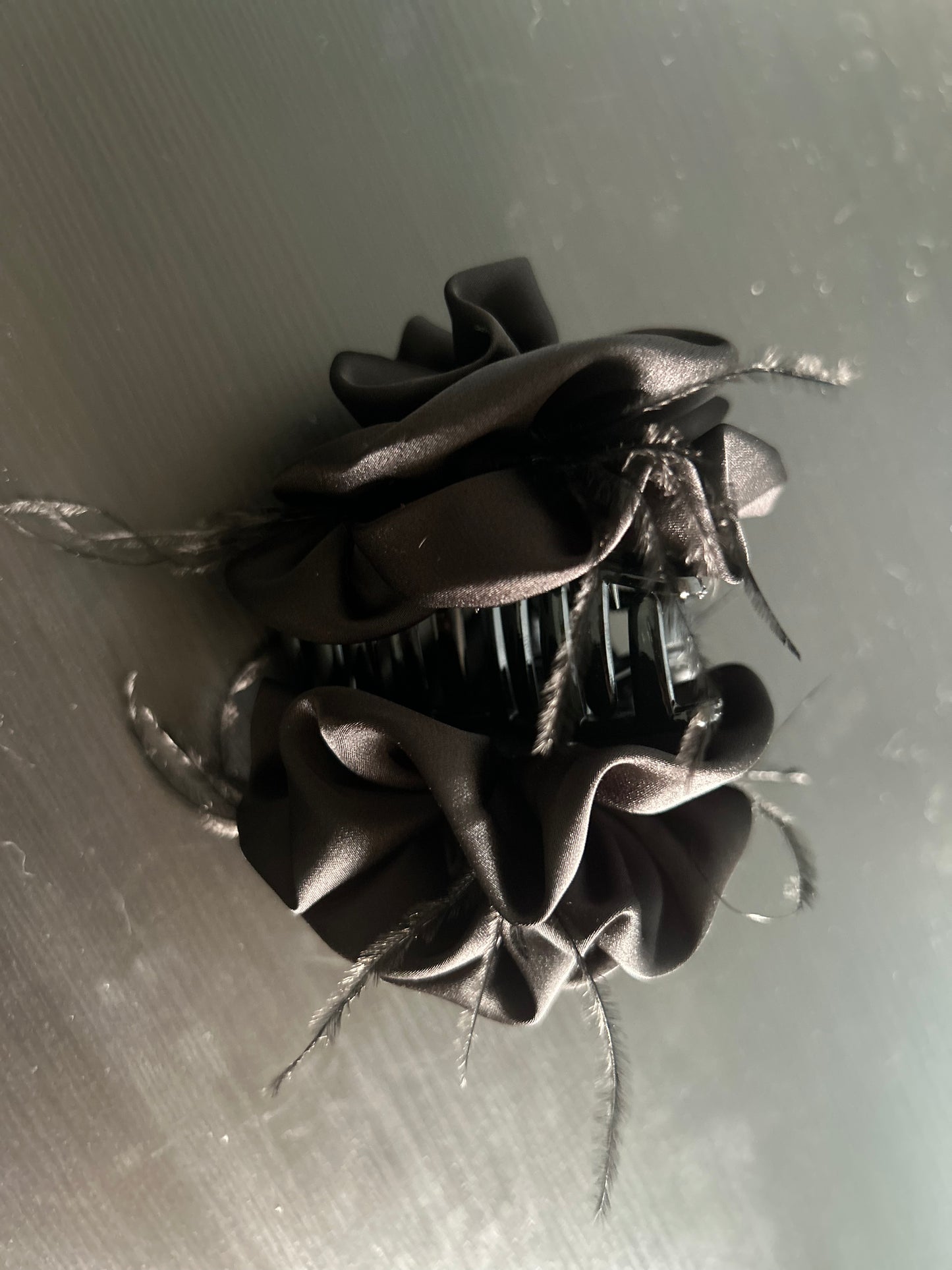 The Midnight Bloom Scrunchie: Cloth Flower Petals