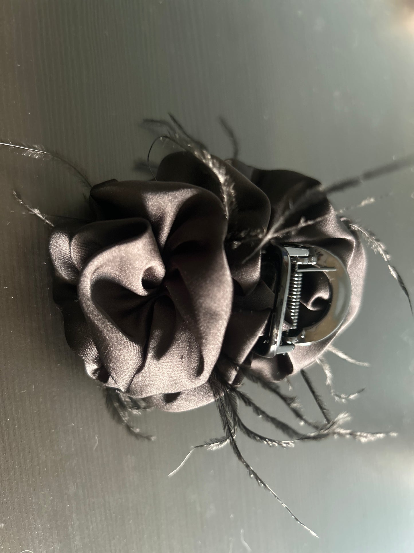The Midnight Bloom Scrunchie: Cloth Flower Petals
