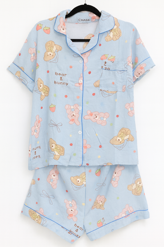 The Dreamer's Retreat Printed Blue Night Suit